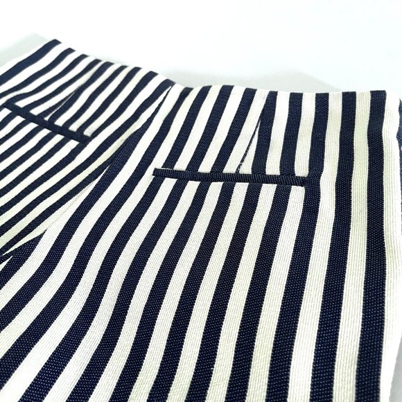 ZARA High Rise Horizon Striped Linen Shorts - Picture 7 of 9